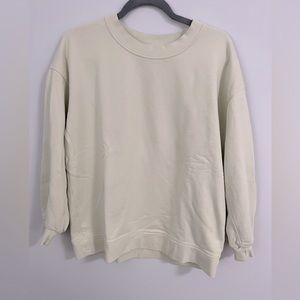Women’s lululemon perfectly oversized crew, color: dewy, size 6